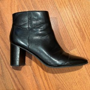 Marc Fisher Patent Black Ankle Boots Size 8.5
